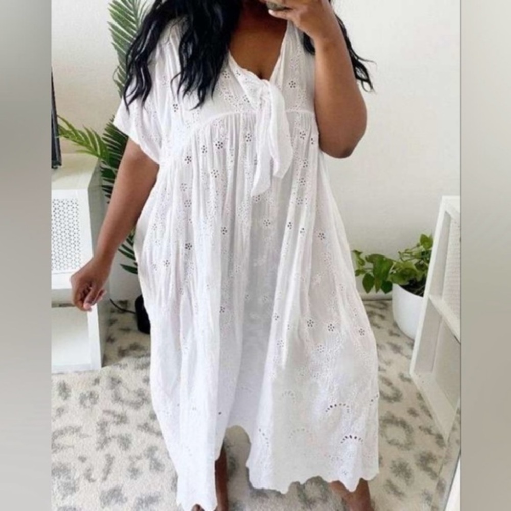 Young Fabulous & Broke White Flutter Sleeve Maxi Dress